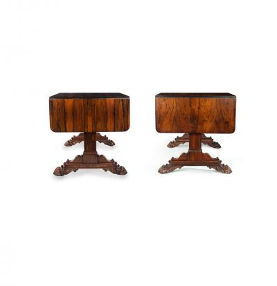 A good matched pair of late Regency sofa tables attributed to Trotter