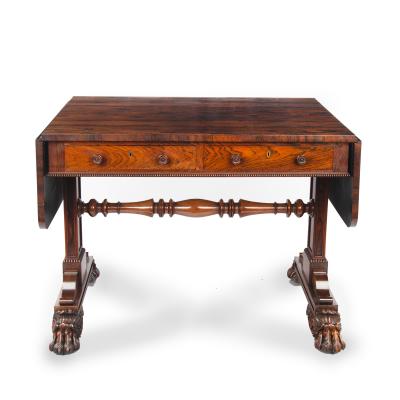 A good matched pair of late Regency sofa tables attributed to Trotter