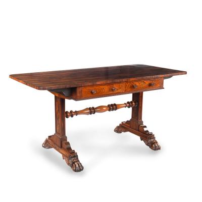 A good matched pair of late Regency sofa tables attributed to Trotter