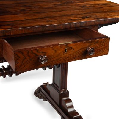A good matched pair of late Regency sofa tables attributed to Trotter