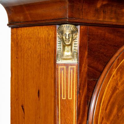 A good quality Regency Egyptian style mahogany longcase clock by John Grant