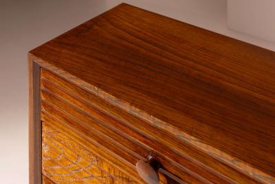 A grissinato sideboard in chestnut wood Italy late 1940s