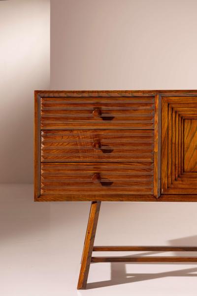 A grissinato sideboard in chestnut wood Italy late 1940s
