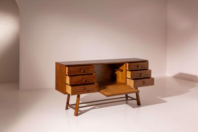 A grissinato sideboard in chestnut wood Italy late 1940s