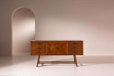 A grissinato sideboard in chestnut wood Italy late 1940s