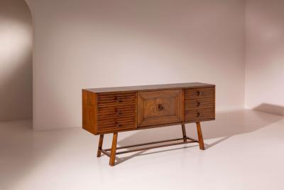 A grissinato sideboard in chestnut wood Italy late 1940s