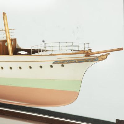 A half hull model of Egyptian Coast Guard Cutter Ab Bass by G L Watson 1891