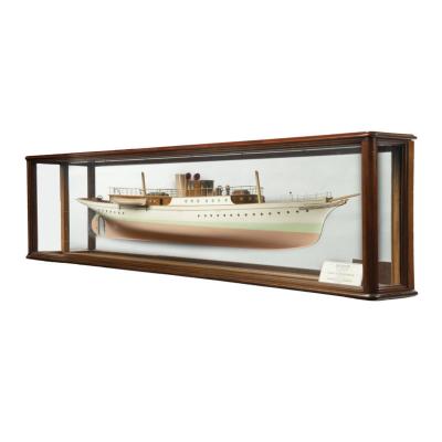 A half hull model of Egyptian Coast Guard Cutter Ab Bass by G L Watson 1891