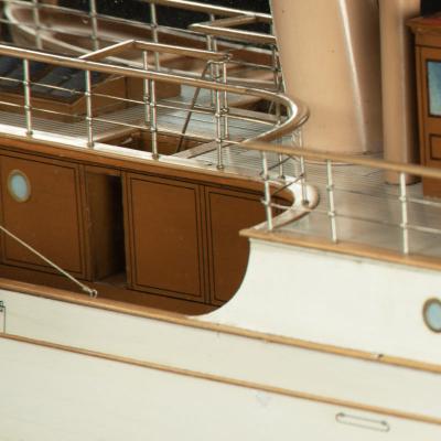 A half hull model of Egyptian Coast Guard Cutter Ab Bass by G L Watson 1891