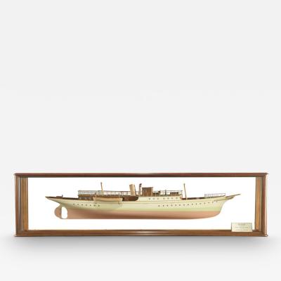 A half hull model of Egyptian Coast Guard Cutter Ab Bass by G L Watson 1891