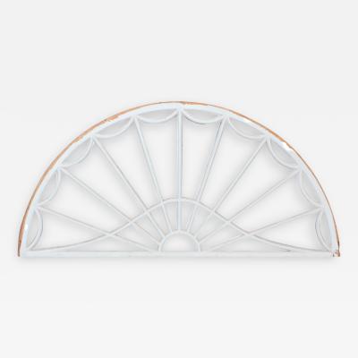 A half round painted iron transome window French C 1900 