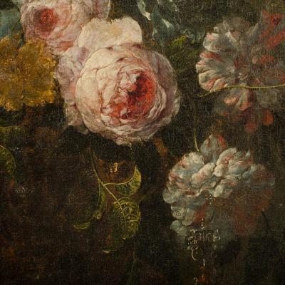 A large 19th Century Continental School Grotto Feast with Landscape 