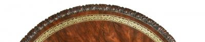 A large George IV brass inlaid rosewood centre table attributed to Gillows