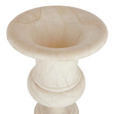 A large alabaster campagna shaped vase