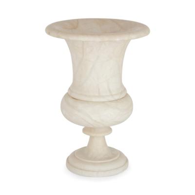 A large alabaster campagna shaped vase