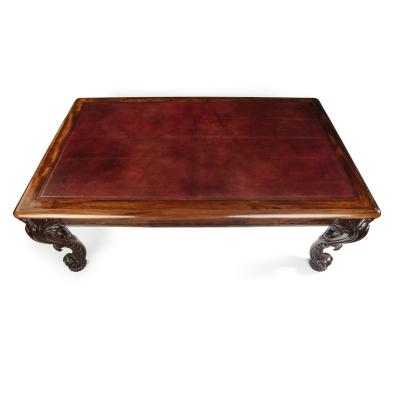 A large late Regency mahogany partner s library table attributed to Gillows
