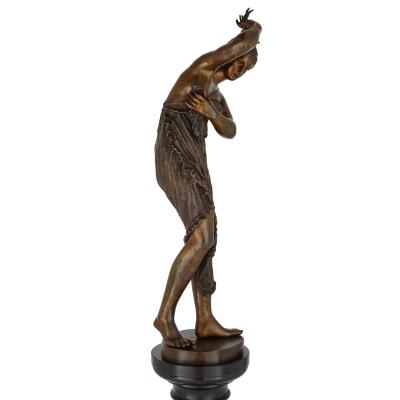 A large patinated bronze figure of Ondine