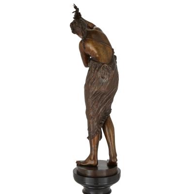 A large patinated bronze figure of Ondine