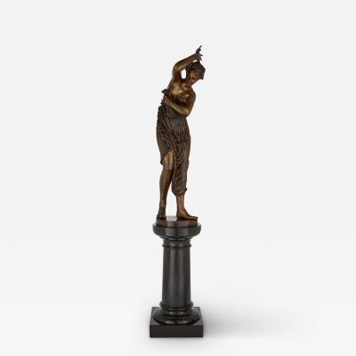 A large patinated bronze figure of Ondine