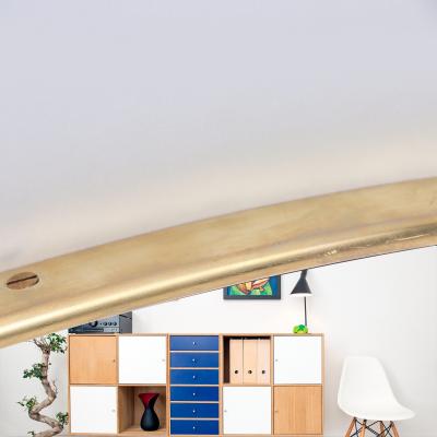 A large round brass mirror Italian Contemporary 