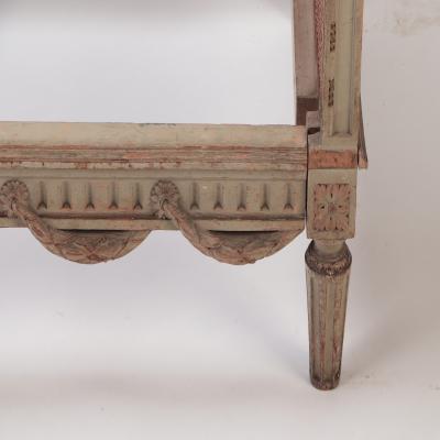 A late 19th Century French Directoire painted cane Daybed settee C 1880