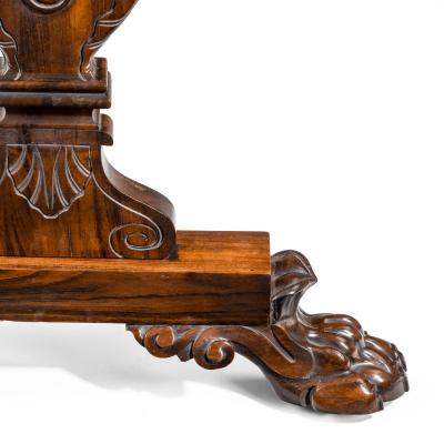 A late Regency free standing Gonzalo Alves writing table or library table