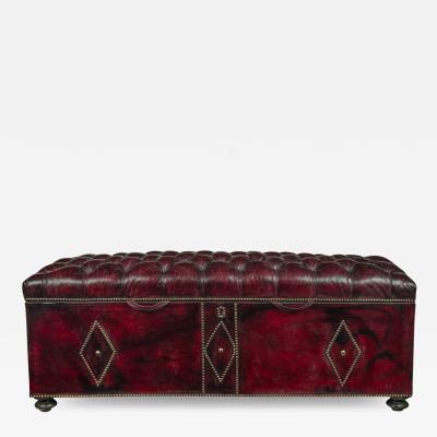 A late Victorian box ottoman