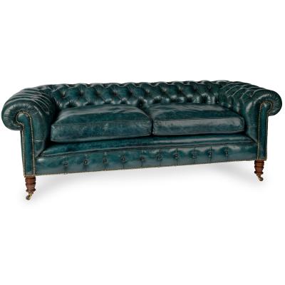 A late Victorian two seater Chesterfield sofa