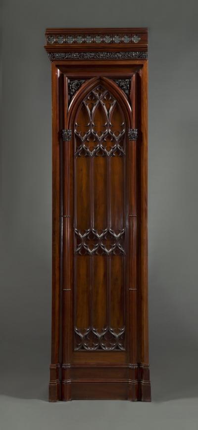 A magnificent regency mahogany two door cabinet