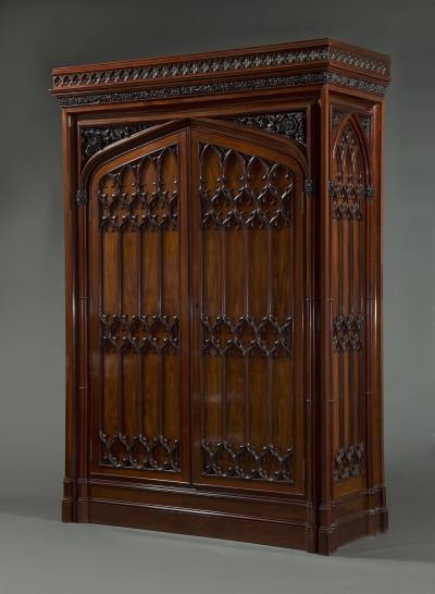 A magnificent regency mahogany two door cabinet