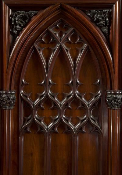A magnificent regency mahogany two door cabinet