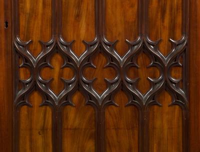 A magnificent regency mahogany two door cabinet
