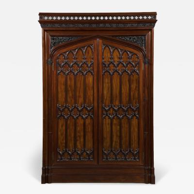 A magnificent regency mahogany two door cabinet