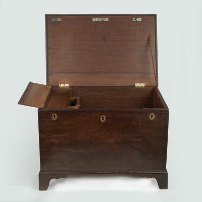 A mahogany strong box made for the Ovenden Female Society Instituted May 1809