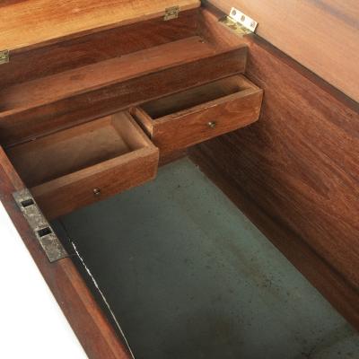 A mahogany strong box made for the Ovenden Female Society Instituted May 1809