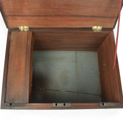A mahogany strong box made for the Ovenden Female Society Instituted May 1809