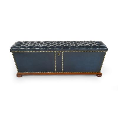 A mid Victorian mahogany framed ottoman