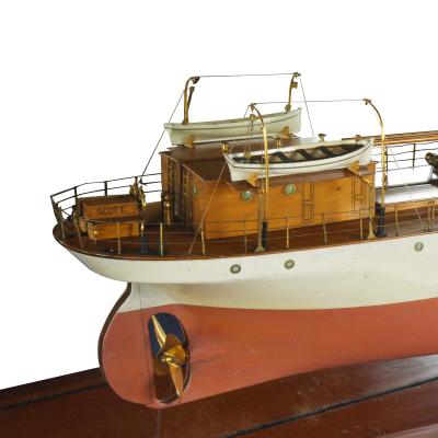 A mirror backed shipyard model of S S Scott by Garston of Liverpool 1904