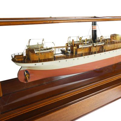 A mirror backed shipyard model of S S Scott by Garston of Liverpool 1904