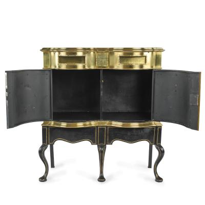 A most unusual Victorian brass private posting box