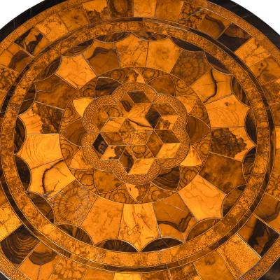 A pair of Anglo Indian specimen top occasional tables