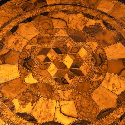 A pair of Anglo Indian specimen top occasional tables