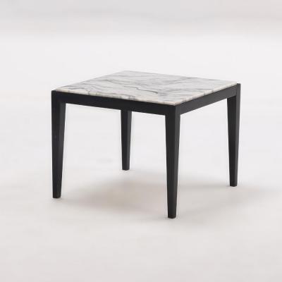 A pair of French ebonized square end tables C 1960 