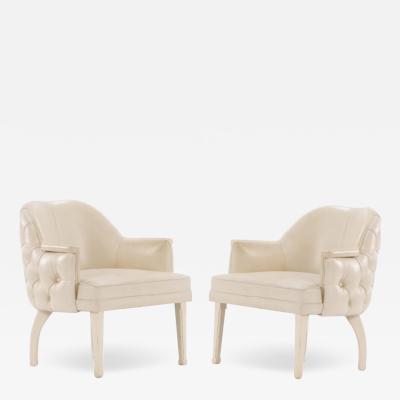 A pair of French leather club chairs C 1970 