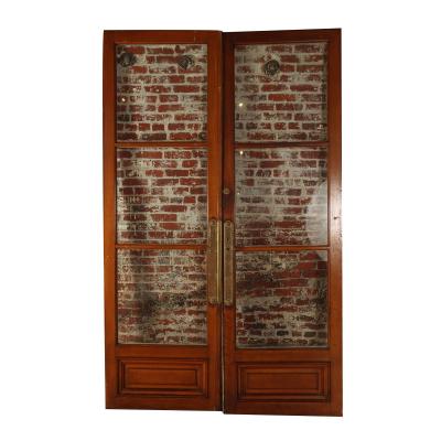 A pair of French oak doors C 1900