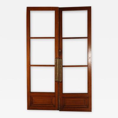 A pair of French oak doors C 1900