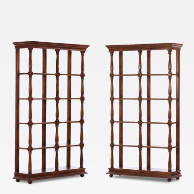 A pair of French oak open etageres C 1960 