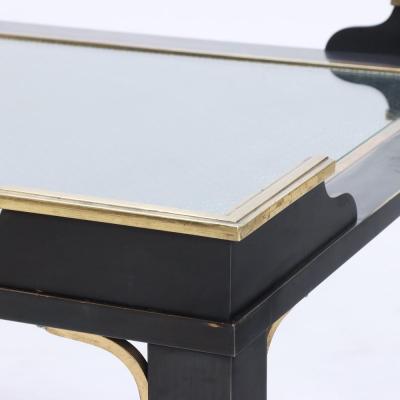 A pair of French two tone bronze coffee tables attributed to Jansen C 1970