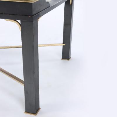 A pair of French two tone bronze coffee tables attributed to Jansen C 1970