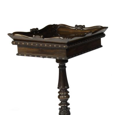 A pair of George IV rosewood flower or crocus tables attributed to Gillows